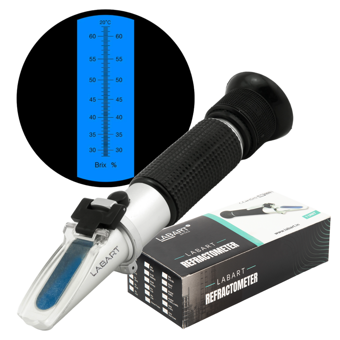 LABART Hand Refractometer with ATC Brix 28-62%