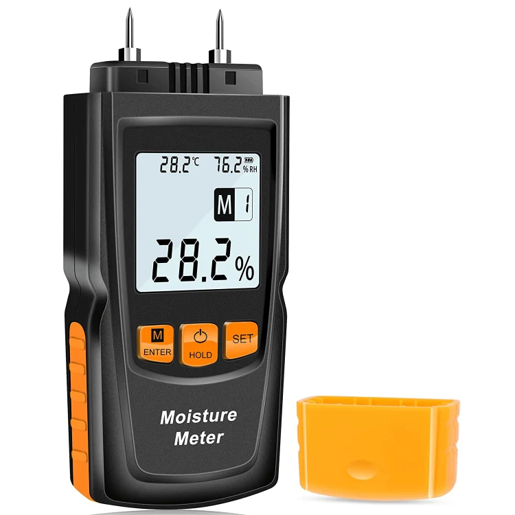 LABART GM610 Pin-Type Digital Wood Moisture Meter Firewood, Drywall, Plaster & Building Material Detector with Large Display.