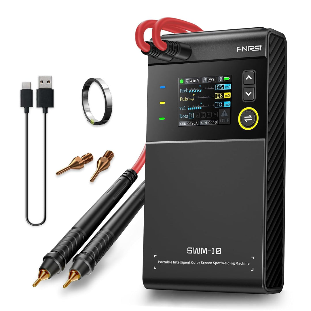 LABART Battery Spot Welder, 5000m Portable Handheld Spot Welder Double Pulse 4 Combination Gears Adjustable Spot Welding 0.1mm-0.25mm SWM-10