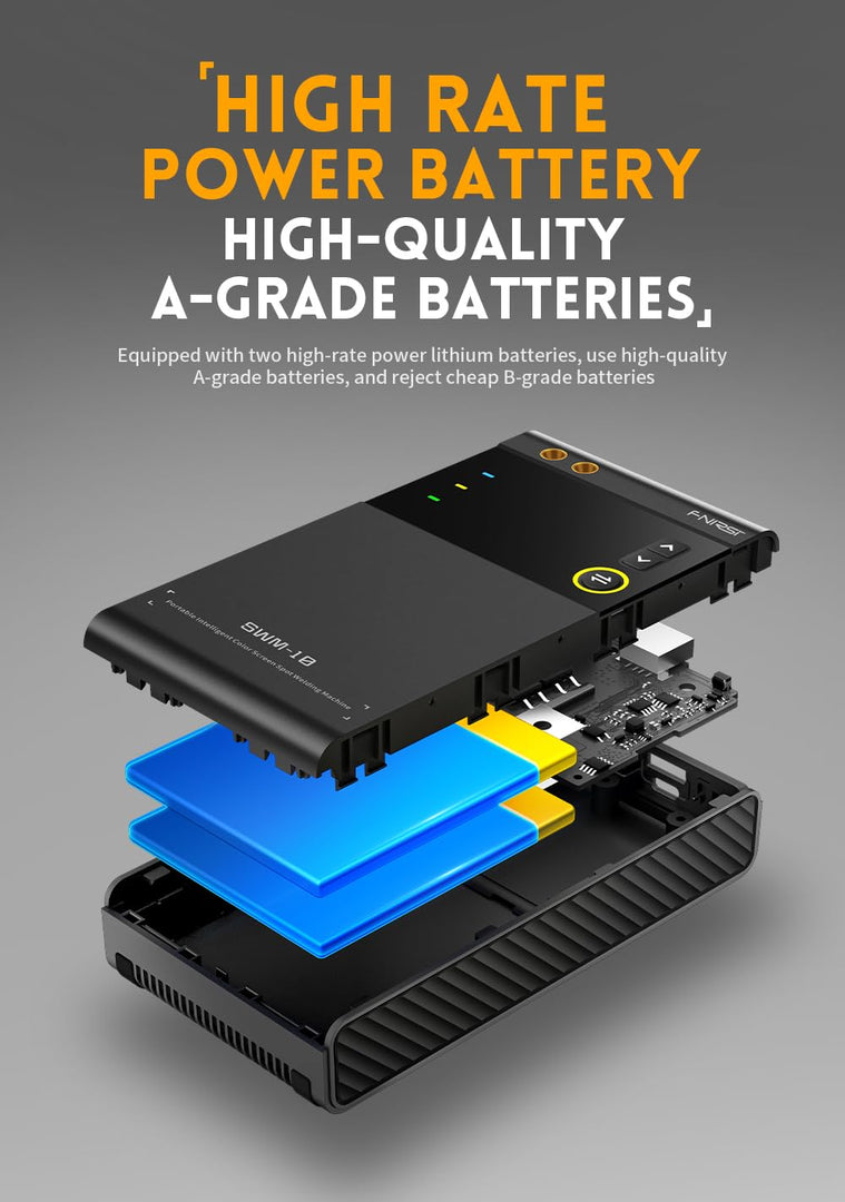 LABART Battery Spot Welder, 5000m Portable Handheld Spot Welder Double Pulse 4 Combination Gears Adjustable Spot Welding 0.1mm-0.25mm SWM-10