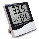 Load image into Gallery viewer, Indoor Temperature, Humidity Thermometer with Clock Alarm HTC-1
