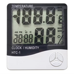 Load image into Gallery viewer, Indoor Temperature, Humidity Thermometer with Clock Alarm HTC-1
