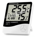 Load image into Gallery viewer, Indoor Temperature, Humidity Thermometer with Clock Alarm HTC-1
