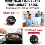 Load image into Gallery viewer, ThermoPro TM04 Digital Kitchen Timer with 99 Hour Range Large LED Display Strong Magnetic Stand