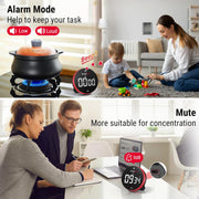 ThermoPro TM04 Digital Kitchen Timer with 99 Hour Range Large LED Display Strong Magnetic Stand
