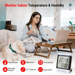 Load image into Gallery viewer, TP152 Digital Temperature and Humidity Monitor Digital Hygrometer with Temperature, Humidity and Clock LCD Display