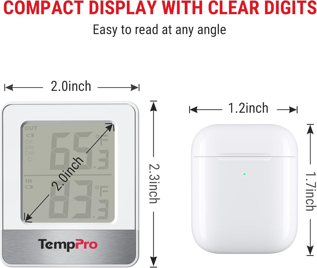 TP200B Indoor Outdoor Wireless Digital Hygrometer Thermometer