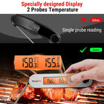 Load image into Gallery viewer, ThermoPro TP610 Instant Read Dual Probe Thermometer