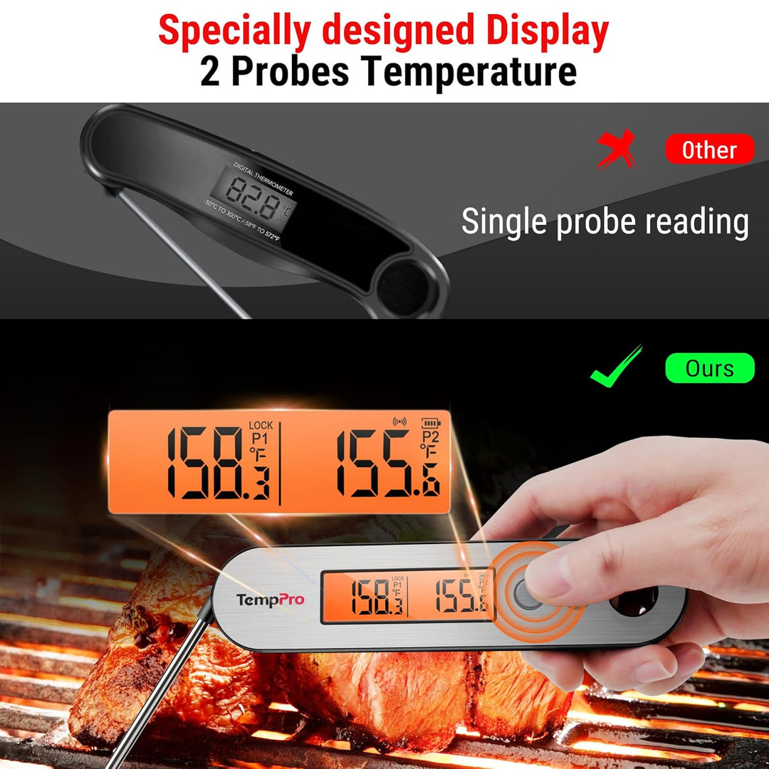 ThermoPro TP610 Instant Read Dual Probe Thermometer