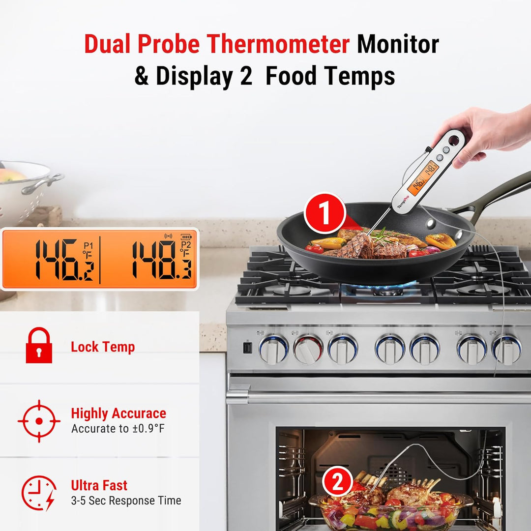ThermoPro TP610 Instant Read Dual Probe Thermometer
