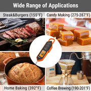 LABART TP01H Instant Read Meat Thermometer with Long Probe for BBQ, Candy, Oil, and Smoker