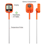 LABART TP509 Candy Thermometer with Pot Clip, Instant Read Meat Digital Thermometer with LCD