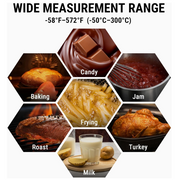 LABART TP509 Candy Thermometer with Pot Clip, Instant Read Meat Digital Thermometer with LCD