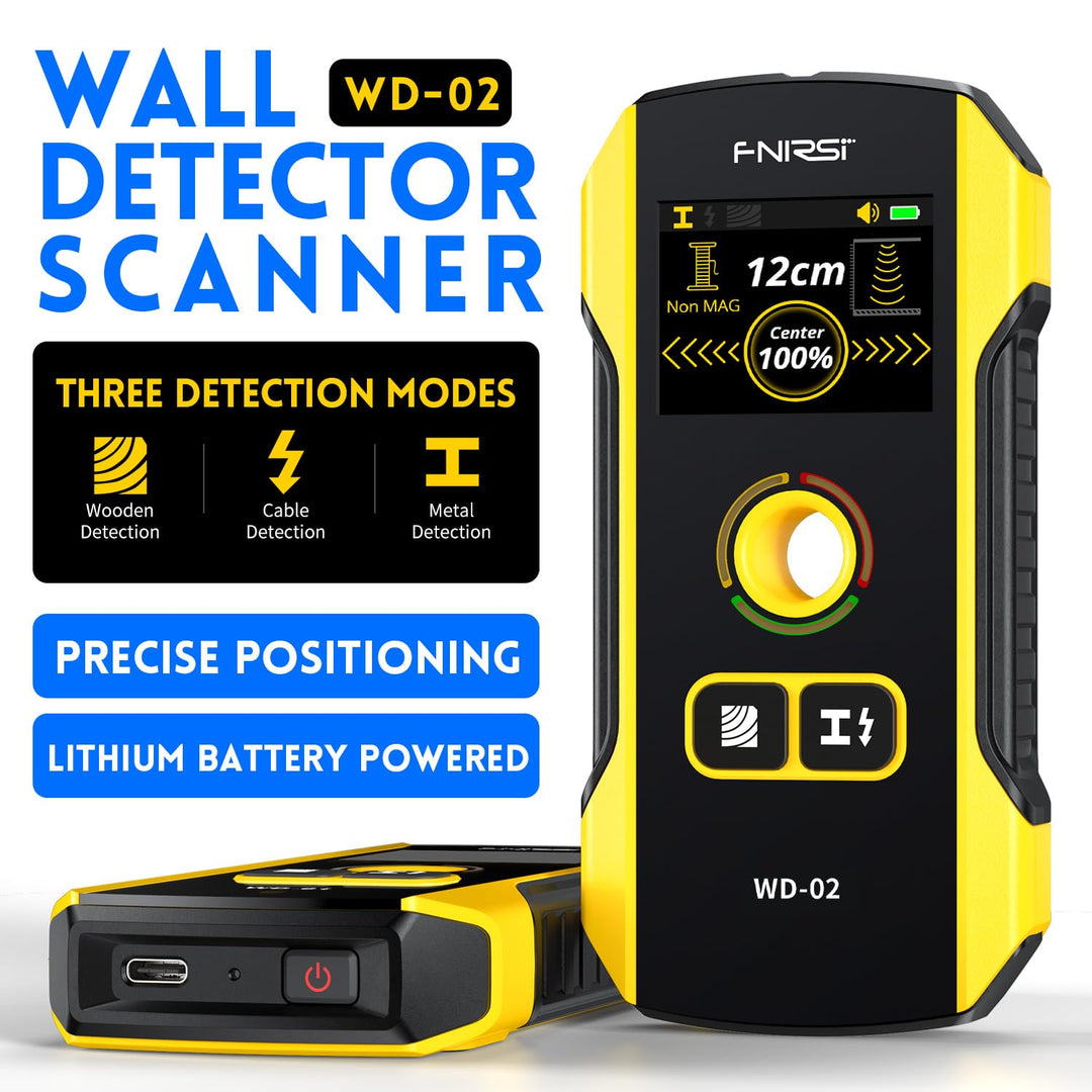 LABART Upgraded WD-02 TFT Display Electronic Stud Detector With HPC Chip, Wall Scanner With Positioning Hole For Center And Edge of Wood