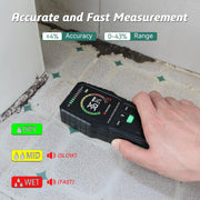 LABART Digital Non-Destructive Pinless Wood Moisture Meter with Backlit for Wood, Walls, Drywall, Flooring & Masonry