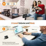 LABART Magnetic Kitchen Timer with Count Up Countdown 2 Brightness and Volume Levels