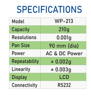 Weighpro Analytical Weighing Balance 210gm/0.001gm