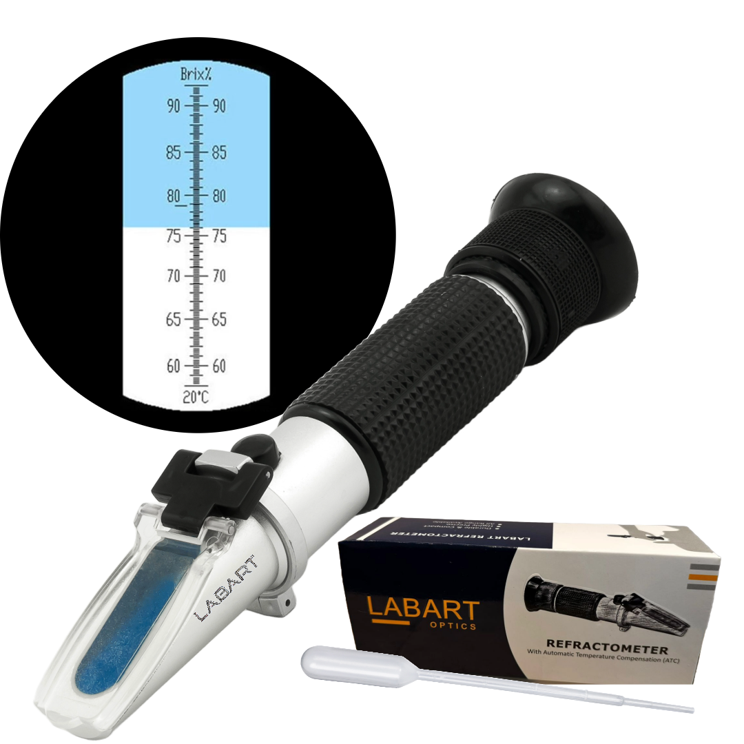 LABART Hand Refractometer with ATC Brix 58-92%