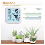 Load image into Gallery viewer, Digital Touch Screen Thermohygrometer indoor Outdoor hygrometer with temperature, humidity, backlight, magnet
