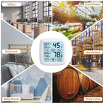 Load image into Gallery viewer, Digital Touch Screen Thermohygrometer indoor Outdoor hygrometer with temperature, humidity, backlight, magnet
