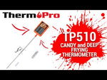 Load and play video in Gallery viewer, LABART TP510 Waterproof Digital Candy Thermometer with Pot Clip, 8" Long Probe Instant Read Meat Thermometer