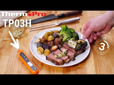 TP03H Digital Meat Thermometer for Grilling Waterproof Kitchen Food LCD Thermometer with Backlight