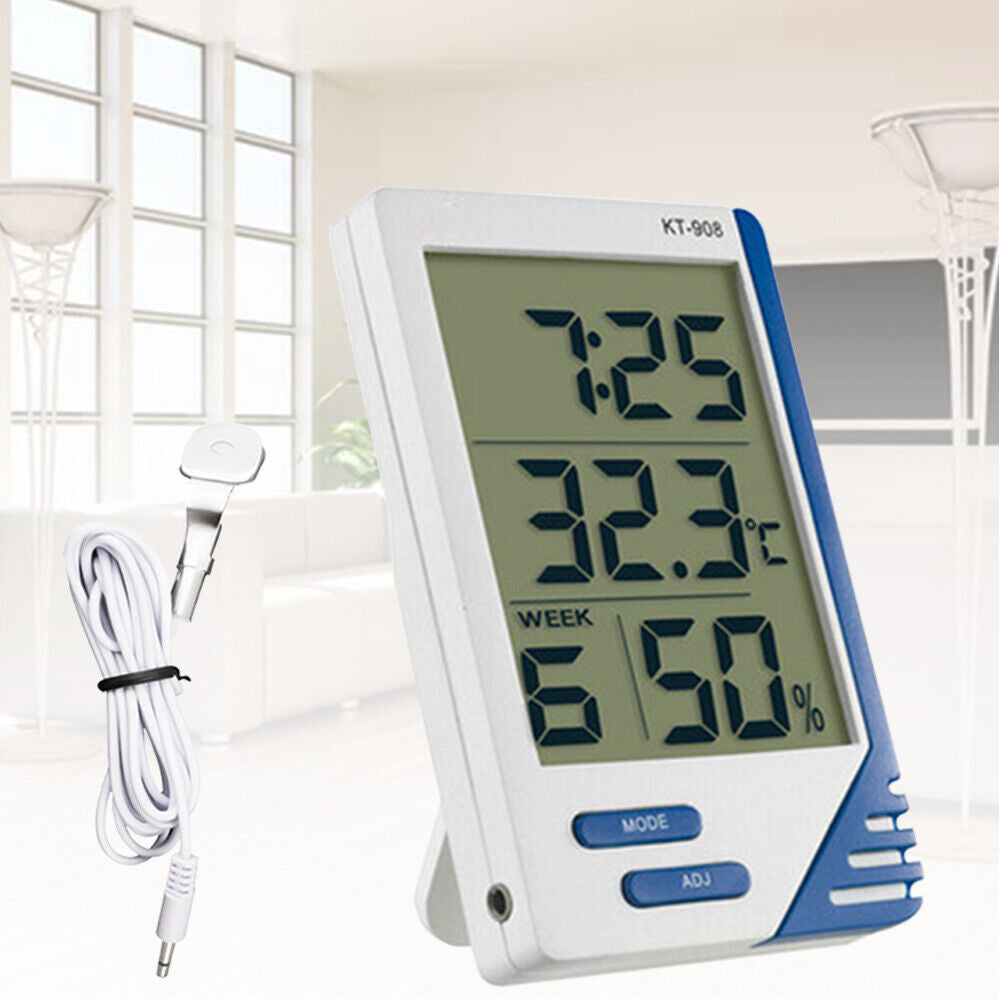 LABART 5 in 1 Digital Temperature Humidity Indoor and outdoor thermo-Hygrometer KT-908